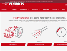 Tablet Screenshot of hawkpumps.com